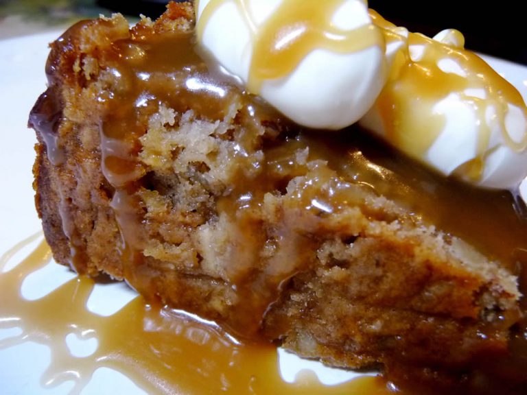 Caramel Walnut Apple Cake