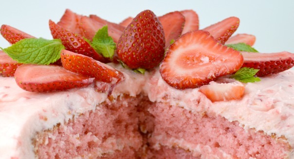Strawberry Triple Layer Cake