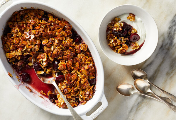 Cherry Almond Granola Crisp