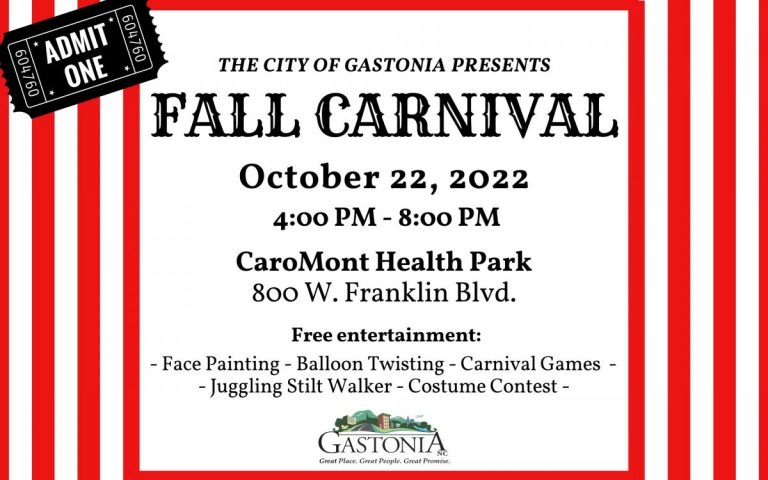 Fall Carnival Hosted by City of Gastonia