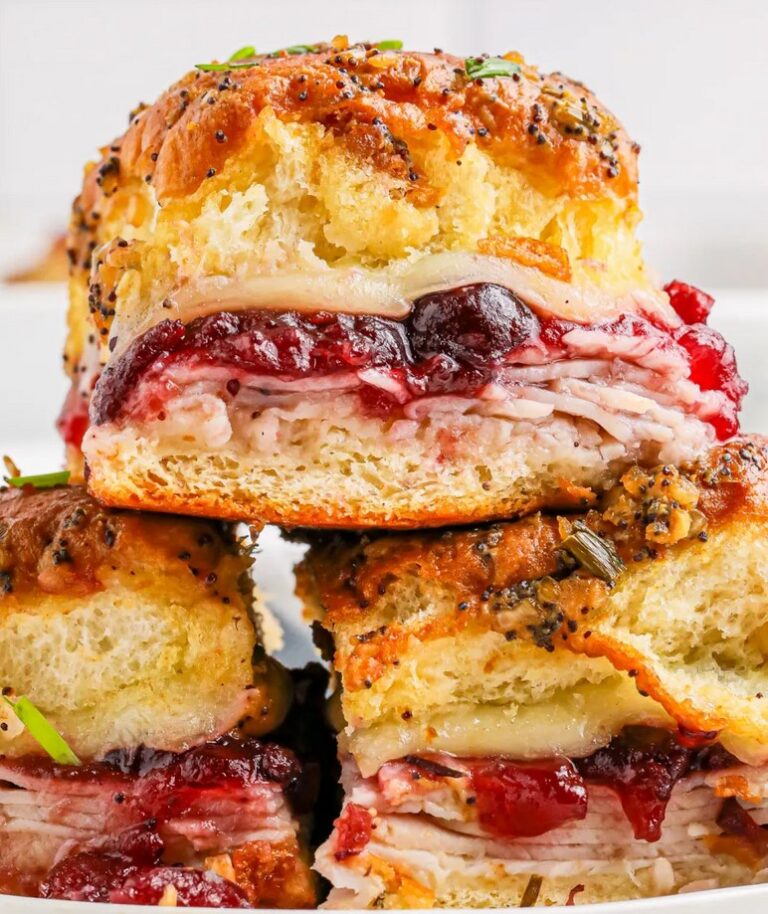 Cranberry turkey sliders-yum!